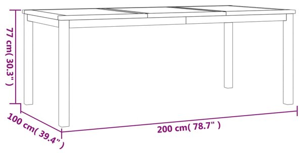 VidaXL Σετ Τραπεζαρίας Κήπου 3 Τεμαχίων από Μασίφ Ξύλο Teak