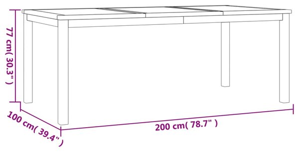 VidaXL Σετ Τραπεζαρίας Κήπου 5 Τεμαχίων από Μασίφ Ξύλο Teak