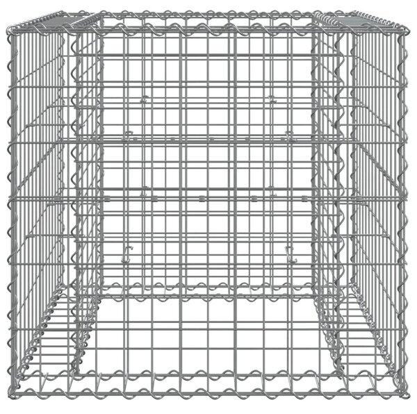 VidaXL Συρματοκιβώτιο Ασημί 70 x 70 x 65 εκ. από Γαλβανισμένο Χάλυβα