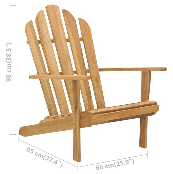 VidaXL Καρέκλα Adirondack από Μασίφ Ξύλο Teak