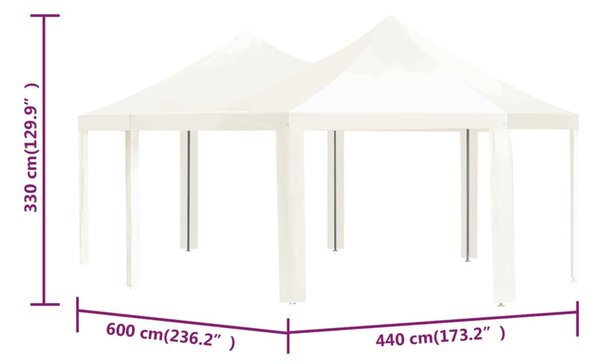 VidaXL Κιόσκι Κήπου Κρεμ 600 x 440 x 330 εκ