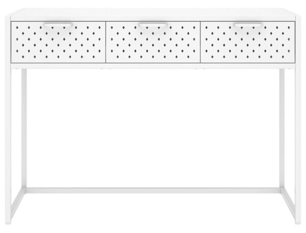 VidaXL Τραπέζι Κονσόλα Λευκό 106 x 35 x 75 εκ. από Ατσάλι