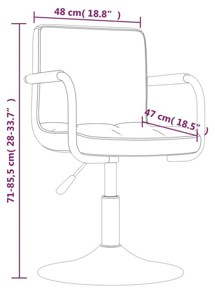 VidaXL Καρέκλες Τραπεζαρίας Περιστρεφόμενες 2 τεμ. Κρεμ Βελούδινες