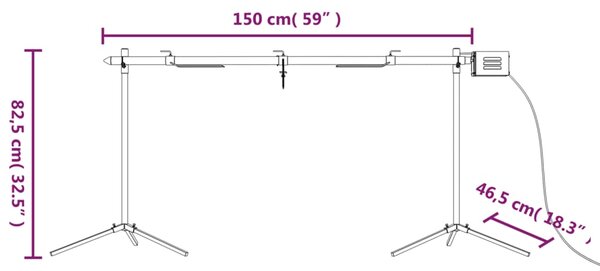 VidaXL Ψησταριά Αυτόματη με Μοτέρ 150x46,5x82,5 εκ. Ανοξείδωτο Ατσάλι