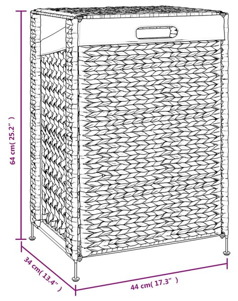 VidaXL Καλάθι Άπλυτων 44 x 34 x 64 εκ. από Υάκινθο Νερού