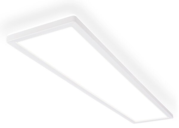 Briloner Φωτιστικό οροφής LED Tava A, 98x20 cm, πλαστικό, λευκό, Λευκό, Σαλόνι / τραπεζαρία, Πλαστικό, σύγχρονο