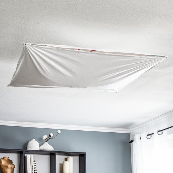 FLOS φωτιστικό οροφής Ariette 80 cm, ρυθμιζόμενος, Λευκό, Σαλόνι / τραπεζαρία, Ύφασμα / Κλωστοϋφαντουργία, σχεδιασμός, Γωνιακός τοίχος