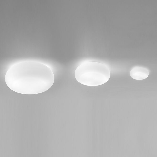 Artemide Itka γυάλινη απλή λάμπα τοίχου IP65 Ø 20 cm, ρυθμιζόμενος, Λευκό, Σαλόνι / τραπεζαρία, Γυαλί, σύγχρονο