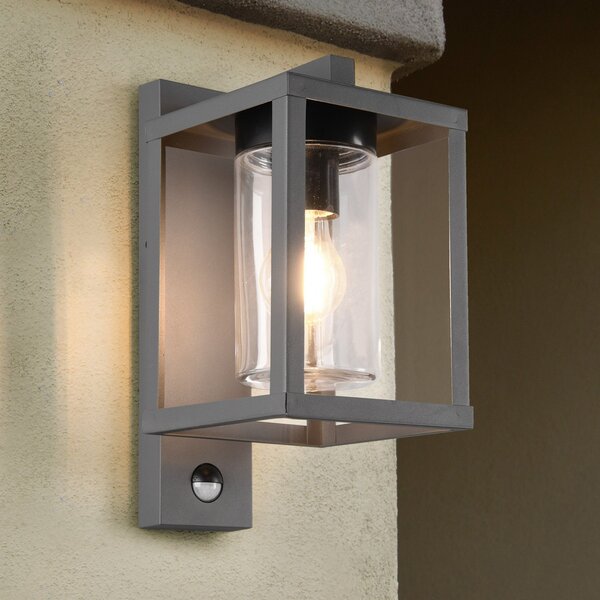 Trio Lighting Εξωτερικός φωτιστικός Lunga με αισθητήρα κίνησης, Μαύρο, Αλουμίνιο, σύγχρονο