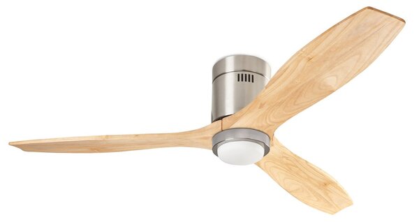 LEDS-C4 Ανεμιστήρας οροφής Stem LED, ανοιχτόχρωμο ξύλο, DC αθόρυβο, Ø 137 cm CCT, Ξύλου, Σαλόνι / τραπεζαρία, Ξύλο, σύγχρονο