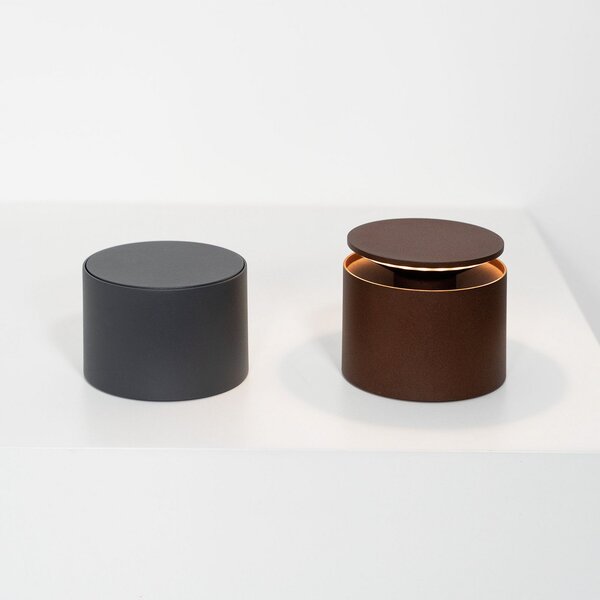 Zafferano Push-up Ακουστική επιτραπέζια λάμπα IP54 corten, ρυθμιζόμενος, Καφέ / Σκουριάς, Σαλόνι / τραπεζαρία, Μέταλλο, σύγχρονο