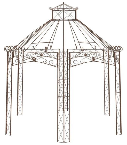 VidaXL Κιόσκι Κήπου Αντικέ Καφέ 558 x 350 x 408 εκ. Σιδερένιο