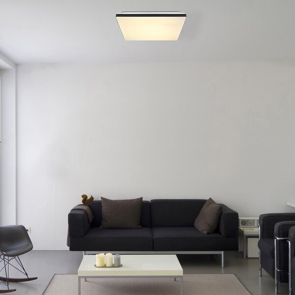 Globo Φωτιστικό οροφής LED Ully smart Tuya CCT μαύρο, ρυθμιζόμενος, Μαύρο, Σαλόνι / τραπεζαρία, Πλαστικό