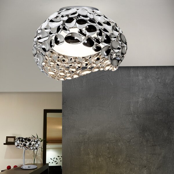 Schuller Valencia Φωτιστικό οροφής Narisa LED, Ø 46 cm, χρώμιο, Μεταλλικό, Σαλόνι / τραπεζαρία, Μέταλλο, σύγχρονο
