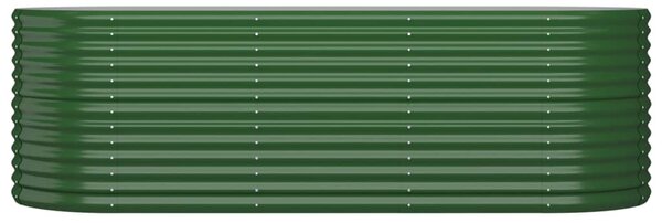 VidaXL Ζαρντινιέρα Πράσινη 224x80x68 εκ Ατσάλι με Ηλεκτρ. Βαφή Πούδρας