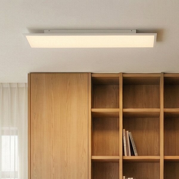 Arcchio LED panel Arthur, 120 x 30 cm, ασημί, 4000 K, Λευκό, Σαλόνι / τραπεζαρία, Πλαστικό, σύγχρονο