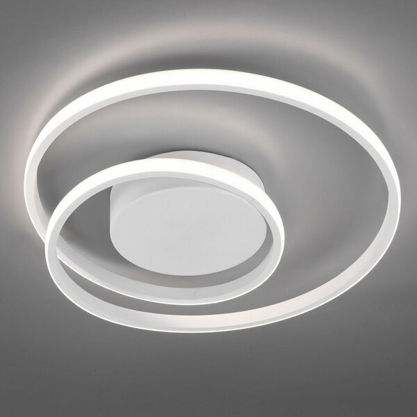 Reality Leuchten Φωτιστικό οροφής LED Zibal, dimmable, λευκό, ρυθμιζόμενος, Λευκό, Σαλόνι / τραπεζαρία, Μέταλλο, σύγχρονο