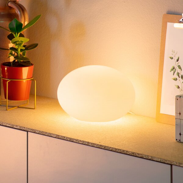 Philips Hue Flourish LED επιτραπέζια λάμπα, RGBW, ρυθμιζόμενος, Λευκό, Σαλόνι / τραπεζαρία, Γυαλί, σύγχρονο