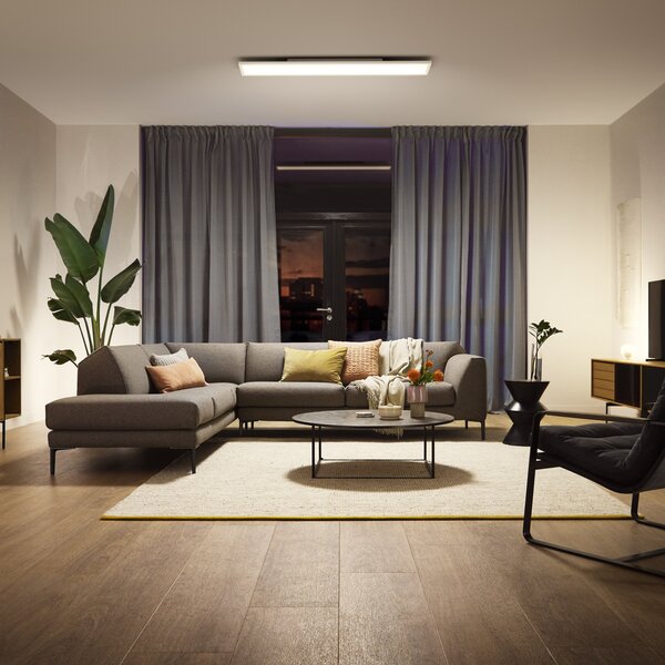 Philips Hue Aurelle LED πάνελ τετράγωνο, 120 x 30 cm, ρυθμιζόμενος, Λευκό, Σαλόνι / τραπεζαρία, Μέταλλο, σύγχρονο
