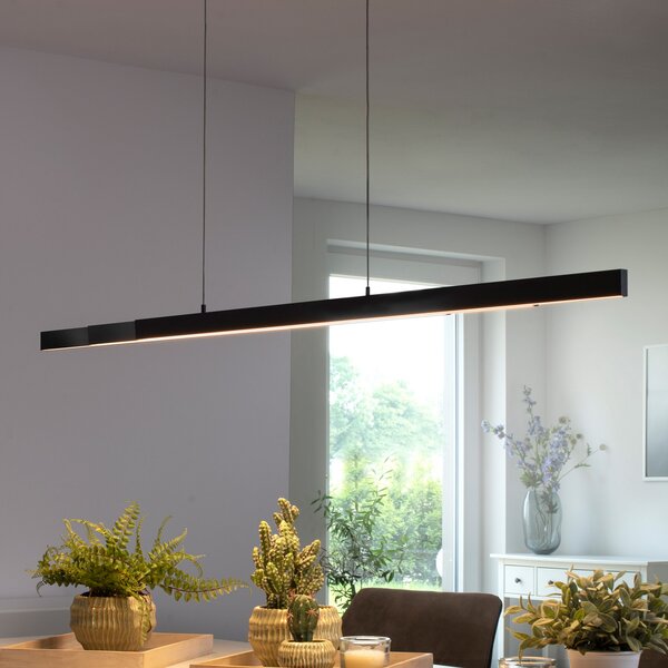 Q-Smart-Home Paul Neuhaus Q-ARIAN LED κρεμαστό φωτιστικό, ανθρακί, ρυθμιζόμενος, Μαύρο, Σαλόνι / τραπεζαρία, Μέταλλο, σύγχρονο