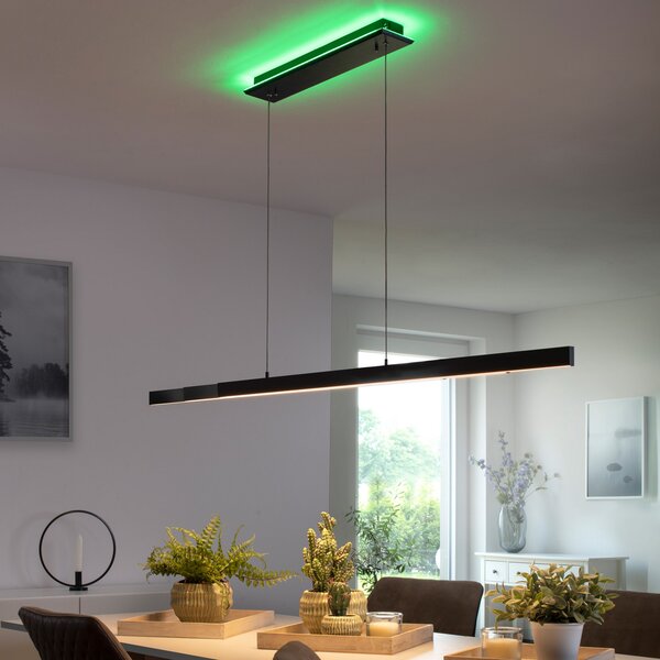 Q-Smart-Home Paul Neuhaus Q-ARIAN LED κρεμαστό φωτιστικό, ανθρακί, ρυθμιζόμενος, Μαύρο, Σαλόνι / τραπεζαρία, Μέταλλο, σύγχρονο