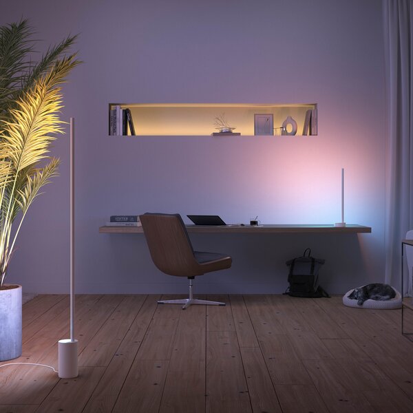 Philips Hue Φωτιστικό δαπέδου Gradient Signe LED λευκό, ρυθμιζόμενος, Λευκό, Σαλόνι / τραπεζαρία, Μέταλλο