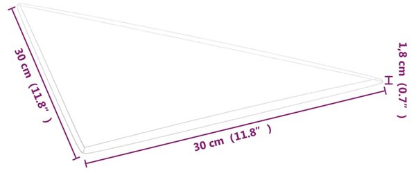 VidaXL Πάνελ Τοίχου 12 τεμ. Ανοιχτό Κίτρινα 30x30εκ. 0,54μ² Υφασμάτινα