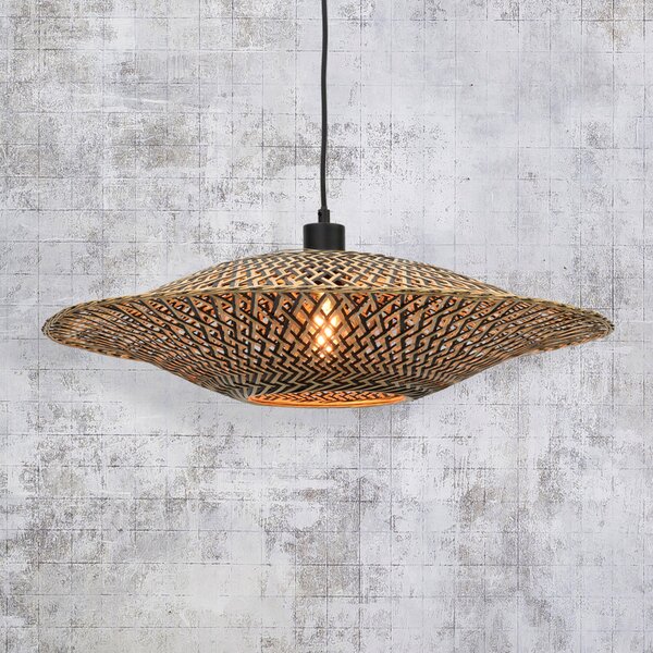 Good & Mojo GOOD MOJO Bali κρεμαστό φωτιστικό από μπαμπού, Ø 60 cm, ρυθμιζόμενος, Ξύλου, Σαλόνι / τραπεζαρία, Μπαμπού, σχεδιασμός