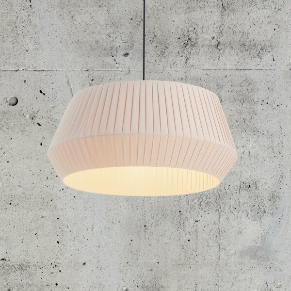 Nordlux Dicte κρεμαστό φωτιστικό, δεμένο στο χέρι, Ø 53 cm, κεχριμπάρι, ρυθμιζόμενος, Μπεζ, Σαλόνι / τραπεζαρία, Ύφασμα / Κλωστοϋφαντουργία, Σκανδιναβικό