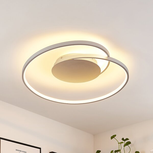 Lucande LED φωτιστικό οροφής Enesa, 63 cm, CCT, τηλεχειριστήριο, ρυθμιζόμενο, ρυθμιζόμενος, Μεταλλικό, υπνοδωμάτιο, Μέταλλο, σύγχρονο