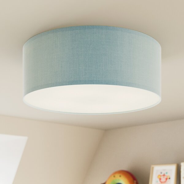 TK Lighting Φωτιστικό οροφής Rondo Kids, Ø 38 cm, μπλε, ρυθμιζόμενος, Μπλε, Παιδικό δωμάτιο, Ύφασμα / Κλωστοϋφαντουργία, σύγχρονο