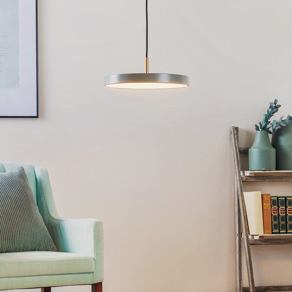 UMAGE LED κρεμαστό φωτιστικό Asteria Mini, ανοιχτό πράσινο/ορείχαλκος, Ø 31 cm, ρυθμιζόμενος, Πράσινο, Σαλόνι / τραπεζαρία, Μέταλλο, σχεδιασμός