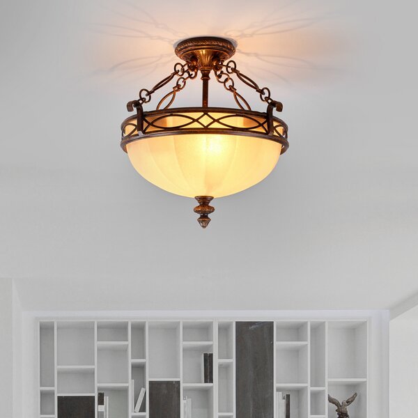 FEISS Διαχωριστικό φωτιστικό οροφής Drawing Room 39.3cm, ρυθμιζόμενος, Καφέ / Σκουριάς, Σαλόνι / τραπεζαρία, Μέταλλο, Αντίκα