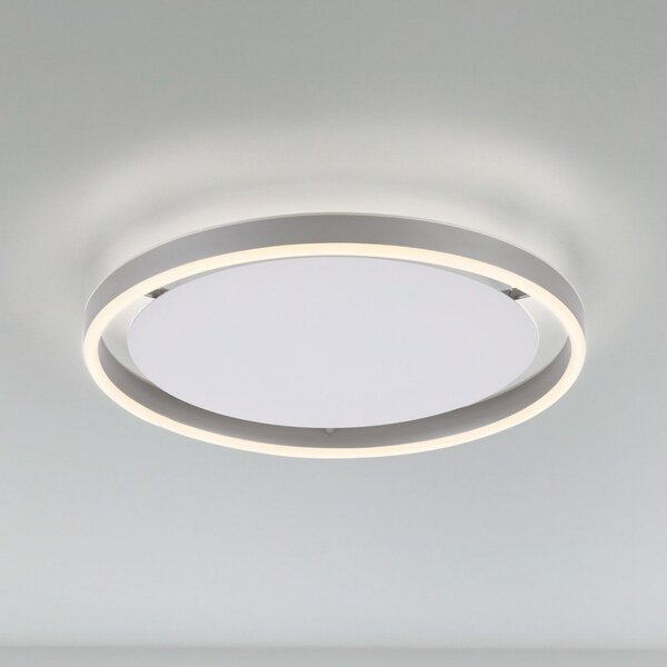 JUST LIGHT. GmbH Φωτιστικό οροφής LED Ritus, Ø 39.3cm, αλουμίνιο, ρυθμιζόμενος, Μεταλλικό, Σαλόνι / τραπεζαρία, Μέταλλο, σύγχρονο