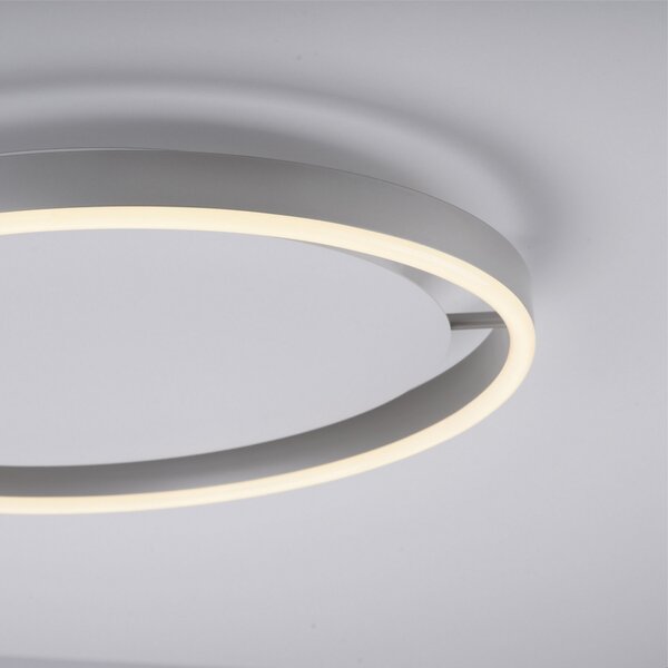 JUST LIGHT. GmbH Φωτιστικό οροφής LED Ritus, Ø 39.3cm, αλουμίνιο, ρυθμιζόμενος, Μεταλλικό, Σαλόνι / τραπεζαρία, Μέταλλο, σύγχρονο