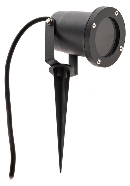 Trio Lighting Εξωτερικός προβολέας Ubangi με ακίδα εδάφους σε σετ 3 τεμαχίων, Μαύρο, Μέταλλο