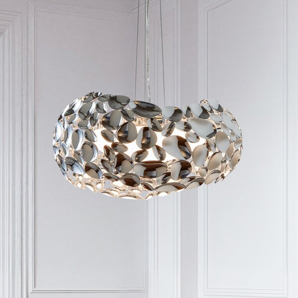 Schuller Valencia LED κρεμαστό φωτιστικό Narisa Ø 46 cm χρώμιο, Μεταλλικό, Σαλόνι / τραπεζαρία, Μέταλλο, σχεδιασμός