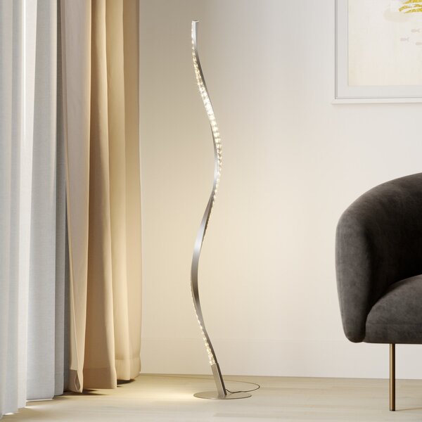Lindby Φωτιστικό δαπέδου LED Criostal, RGBW, με δυνατότητα ρύθμισης,, ρυθμιζόμενος, Μεταλλικό, Σαλόνι / τραπεζαρία, Αλουμίνιο, σύγχρονο