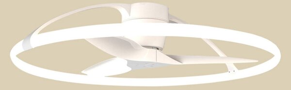 Mantra Iluminación Έξυπνος ανεμιστήρας οροφής LED Nepal, λευκός, DC, αθόρυβος, ρυθμιζόμενος, Λευκό, Σαλόνι / τραπεζαρία, Μέταλλο, σύγχρονο
