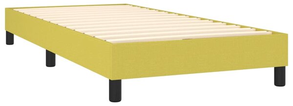 VidaXL Κρεβάτι Boxspring με Στρώμα & LED Πράσινο 100x200 εκ Υφασμάτινο