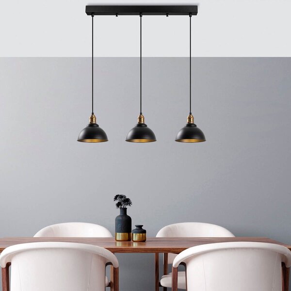 Φωτιστικό Οροφής Τρίφωτο A-G Varzan 942FLG1625 Black Antique