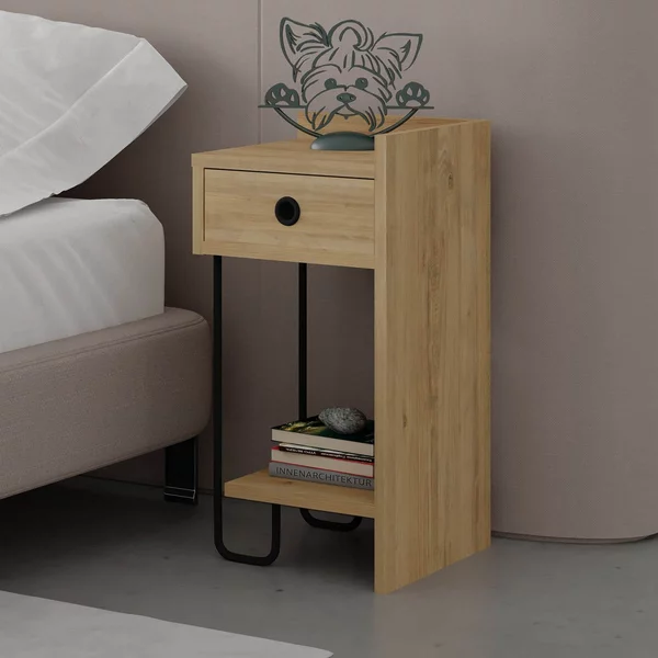 Κομοδίνο Δεξί (32x30x61) A-G Sirius Right 776HMS3437 Oak
