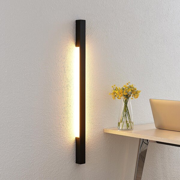 Arcchio Φωτιστικό τοίχου Ivano LED, 91 cm, μαύρο, Μαύρο, Διάδρομος, Αλουμίνιο, σύγχρονο