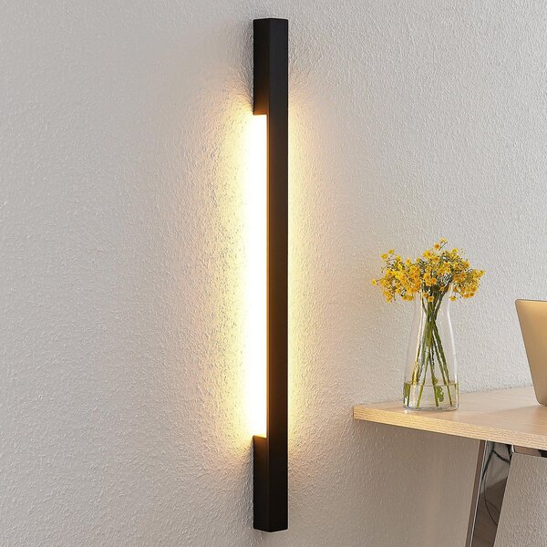 Arcchio Φωτιστικό τοίχου Ivano LED, 91 cm, μαύρο, Μαύρο, Διάδρομος, Αλουμίνιο, σύγχρονο