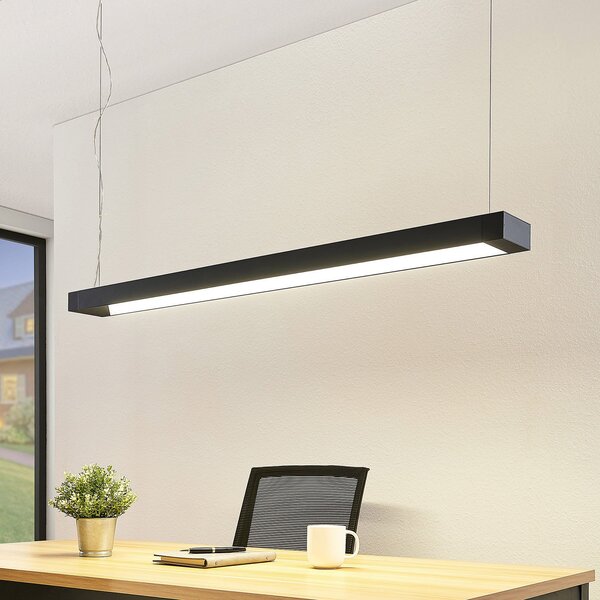 Arcchio LED κρεμαστό φωτιστικό Cuna, μαύρο, 122cm, μέταλλο, Μαύρο, Μελέτη / Γραφείο, Μέταλλο, σύγχρονο