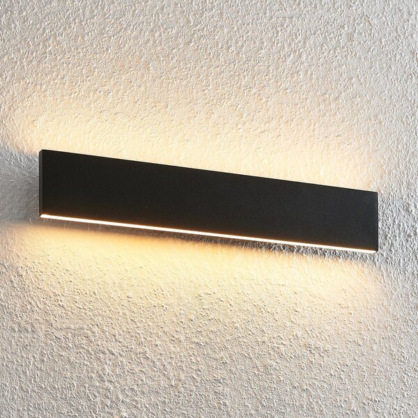 Lindby LED φωτιστικό τοίχου Ignazia, 47cm, μαύρο, μεταλλικό, πάνω/κάτω, ρυθμιζόμενος, Μαύρο, Σαλόνι / τραπεζαρία, Μέταλλο, σύγχρονο