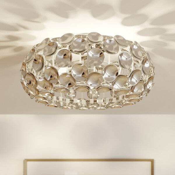 Lindby Φωτιστικό οροφής Reza, Ø 48 cm, χρώμιο, E14, ρυθμιζόμενος, Μεταλλικό, Διάδρομος, Πλαστικό, σύγχρονο