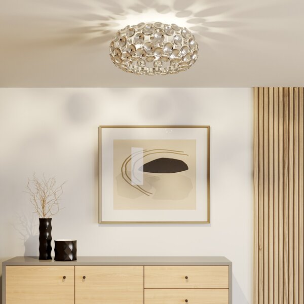 Lindby Φωτιστικό οροφής Reza, Ø 48 cm, χρώμιο, E14, ρυθμιζόμενος, Μεταλλικό, Διάδρομος, Πλαστικό, σύγχρονο