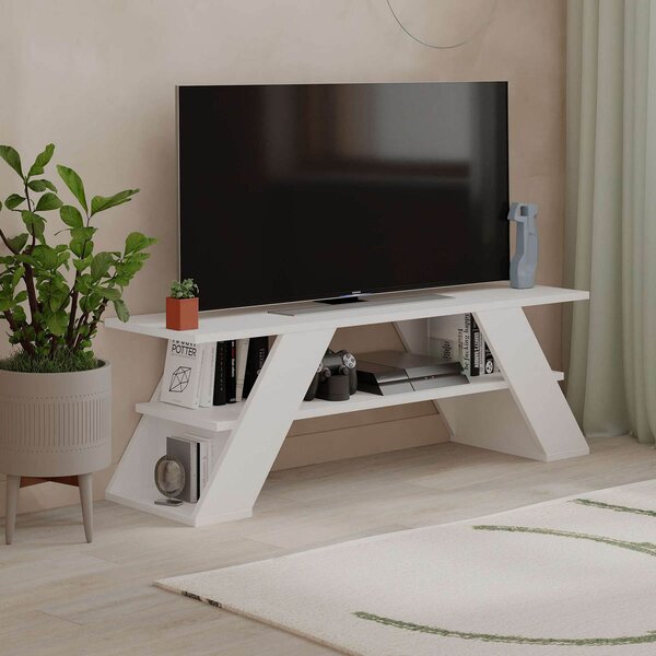 Έπιπλο Τηλεόρασης (120x33.5x40) A-G Farfalla 776HMS3136 White