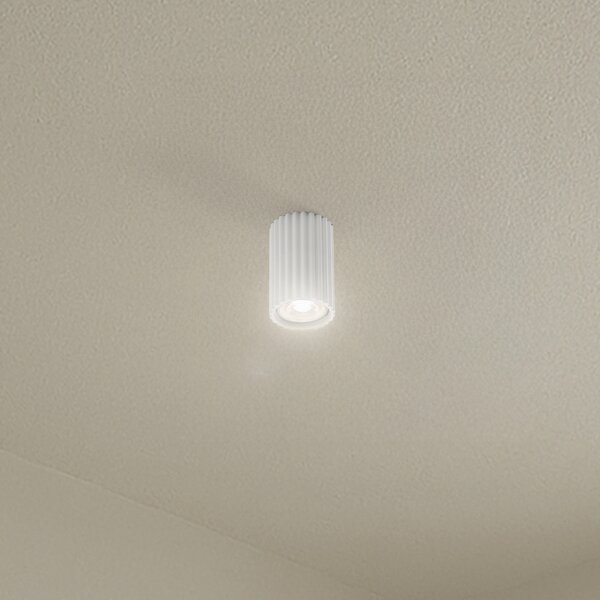 SOLLUX LIGHTING Φωτιστικό οροφής Carbon, λευκό, ύψος 10 cm, αλουμίνιο, ρυθμιζόμενος, Λευκό, Σαλόνι / τραπεζαρία, Αλουμίνιο, σύγχρονο